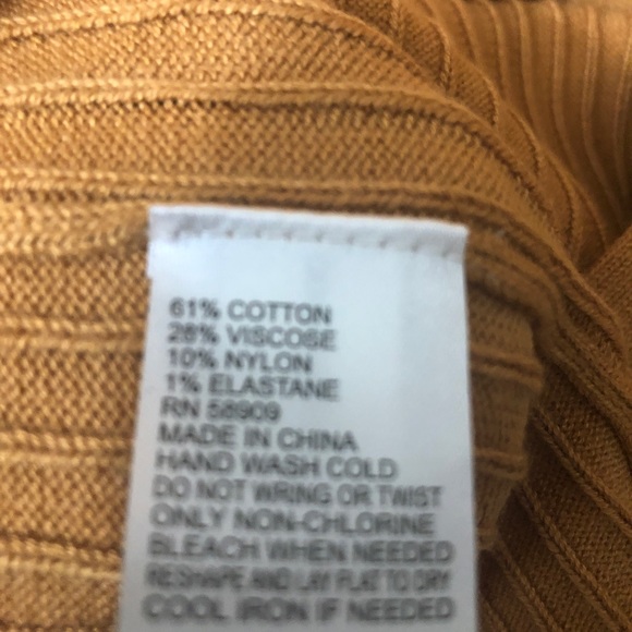 NWT Gianni Bini Skirt XL Madi Sweater Front Slit Midi Tan goldenrod color - Picture 9 of 9